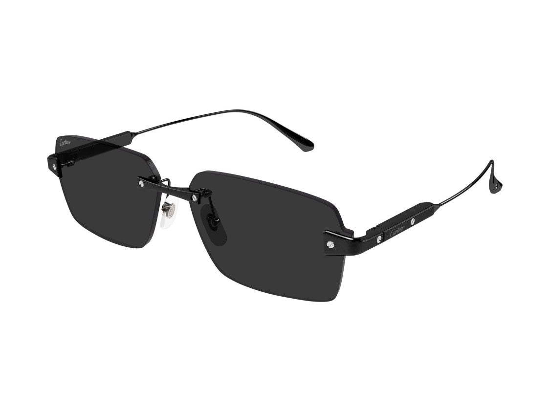 Cartier Black Ct0652s Rimless Titanium Sunglasses