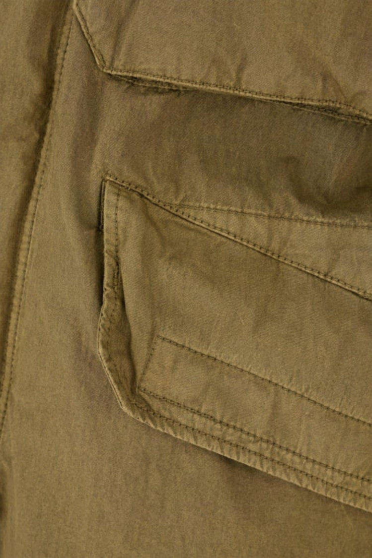 C.P. Company Green Jacket With Zippered Pockets And Hood