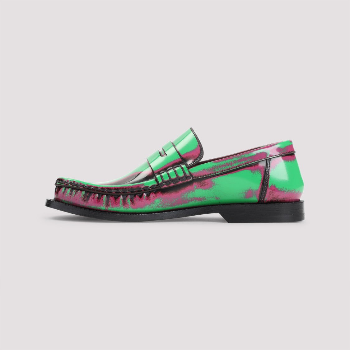 Loewe Multicolour Calf Leather Loafers With Decorative Strap