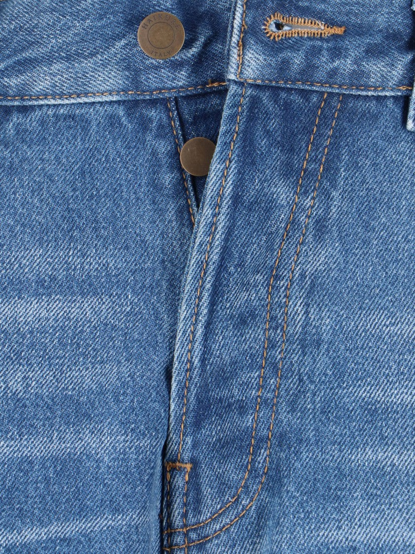 Haikure Wide-Leg Denim Jeans With Mid-Rise Waist
