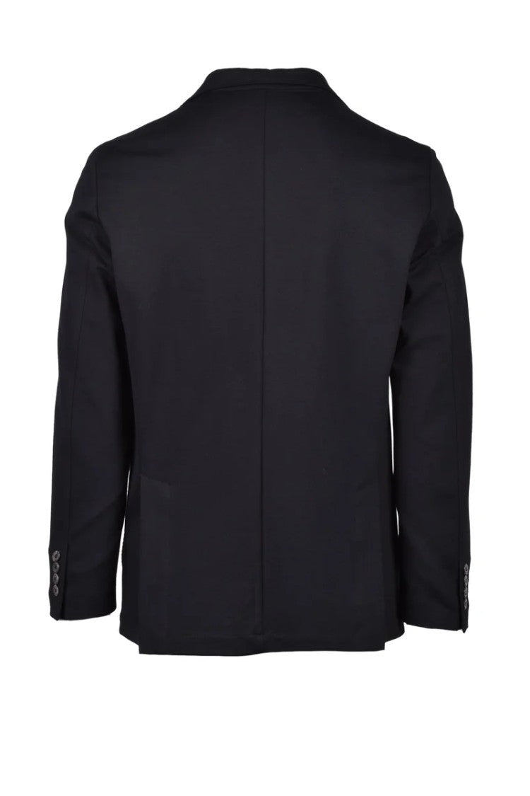 Anto Napoli Black Cotton Viscose Stretch Jacket