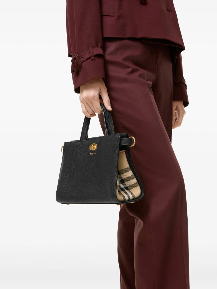 Burberry Structured Tote Bag With Cotswolds Mini Check Accents