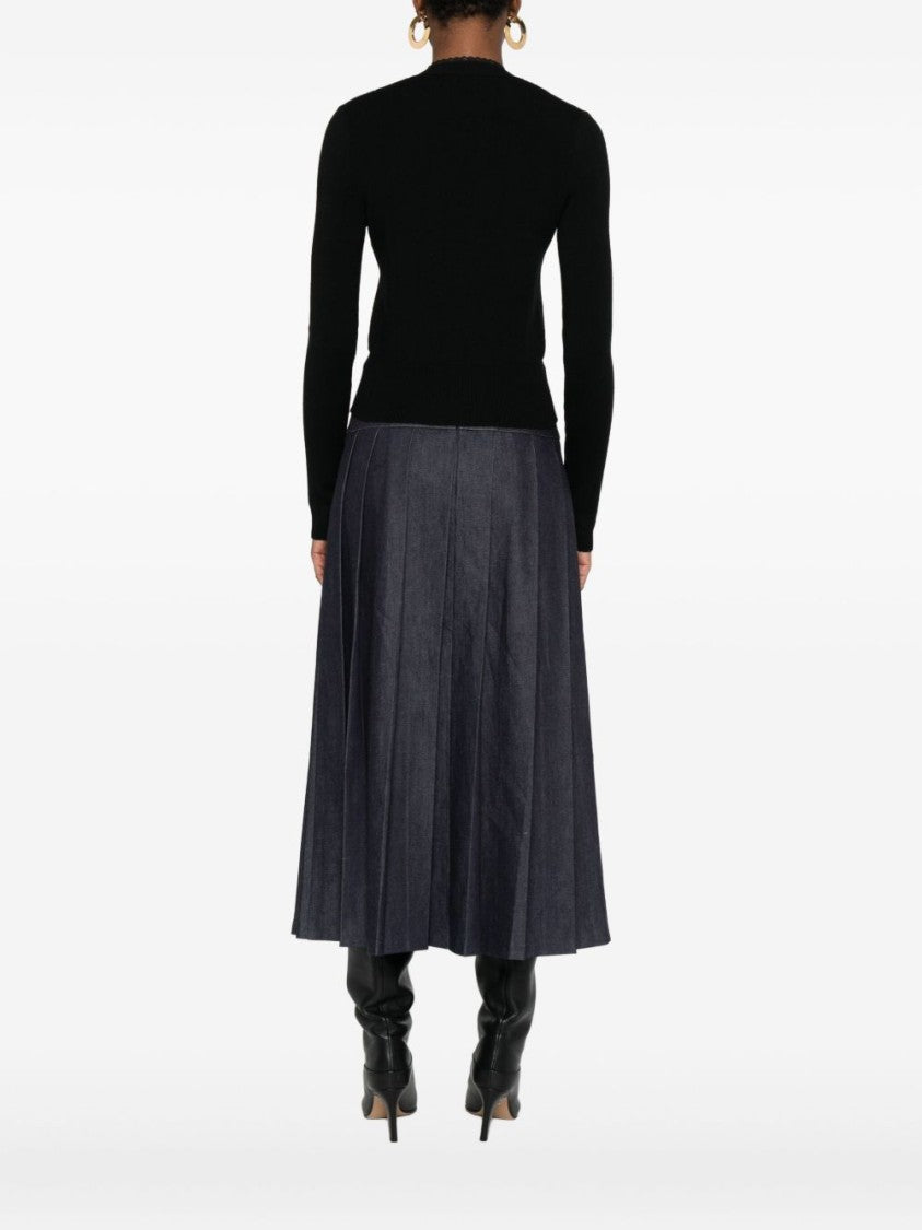 Moschino Cropped Black Wool Cardigan