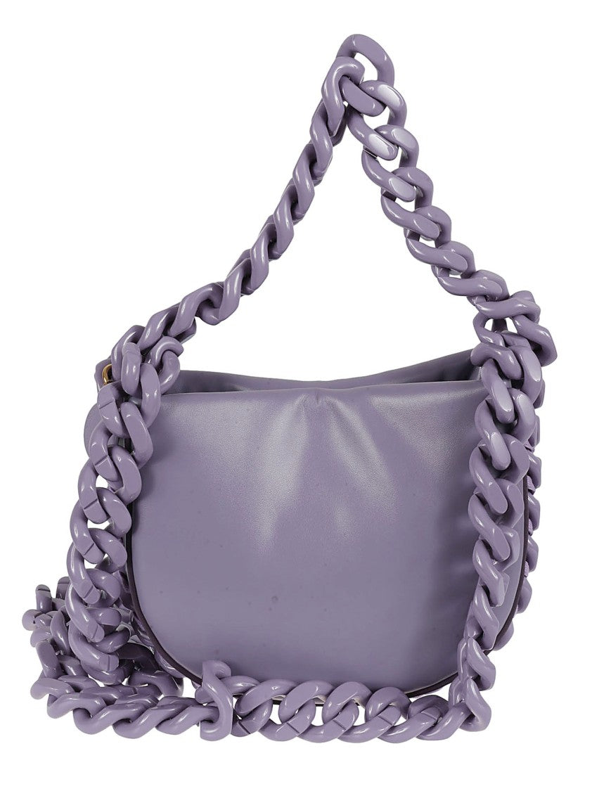 Stella Mccartney Rounded Handbag With Oversized Chain Strap