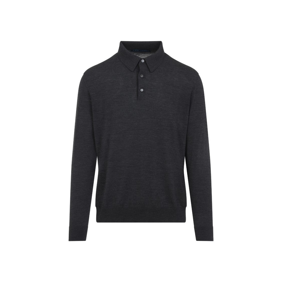 Kiton Grey Wool Polo