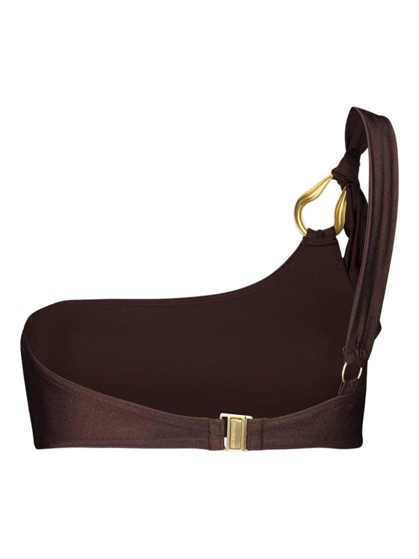 Zimmermann One-Shoulder Brown Bikini Top