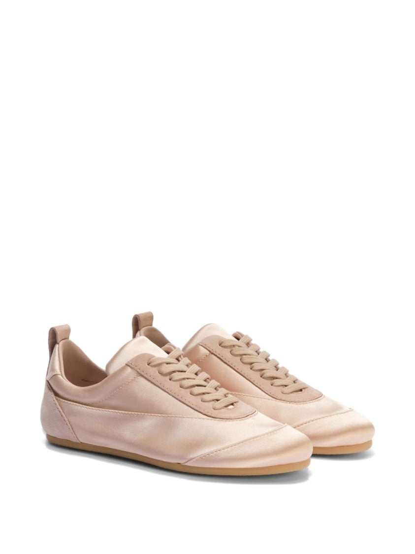 Jil Sander Low-Profile Pink Sneakers With Glossy Finish