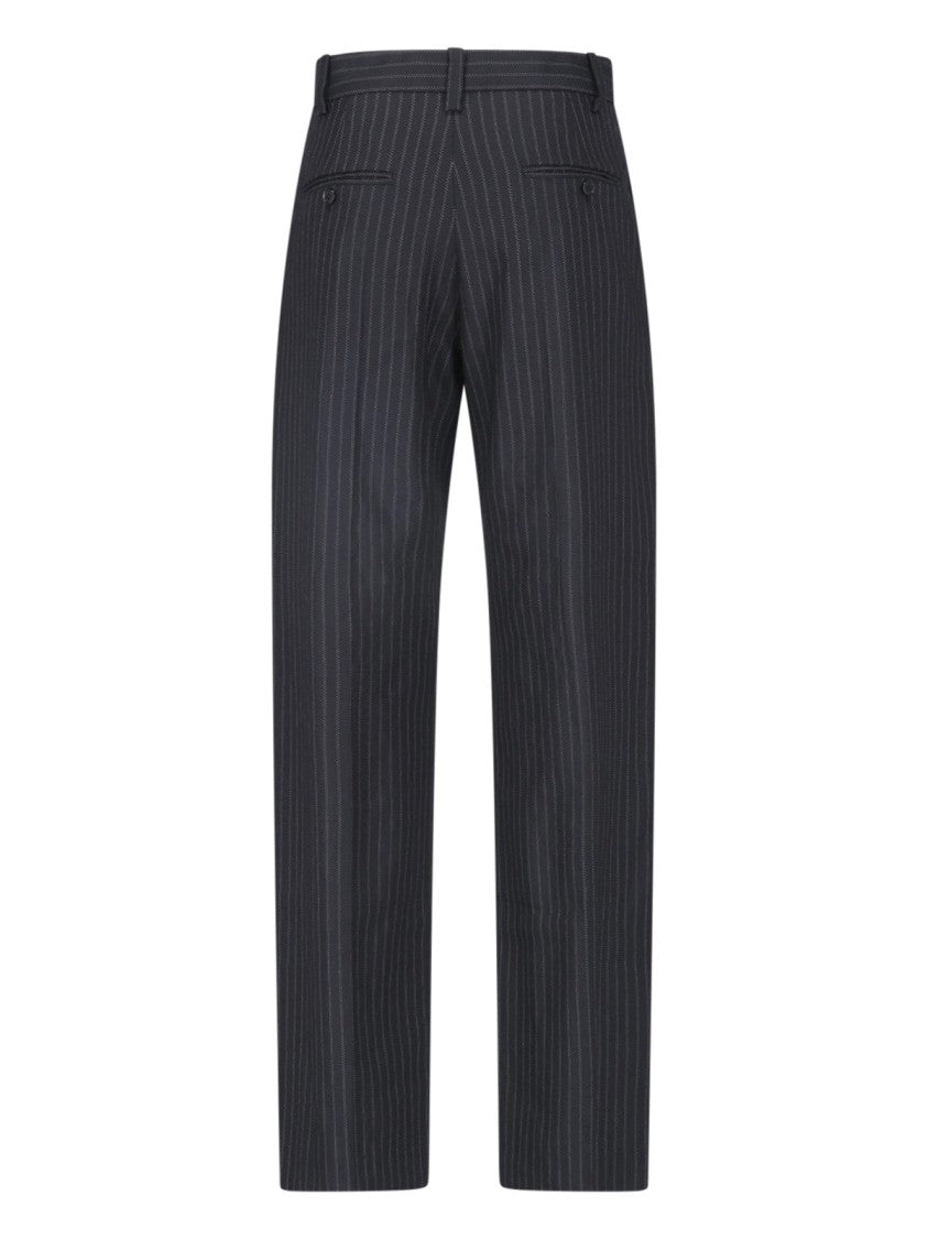 Isabel Marant Pinstripe Straight-Leg Tailored Formal Pants