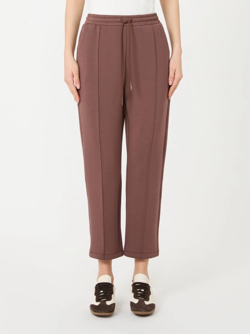 Max Mara Cropped Relaxed Fit Pants With Drawstring Waistband