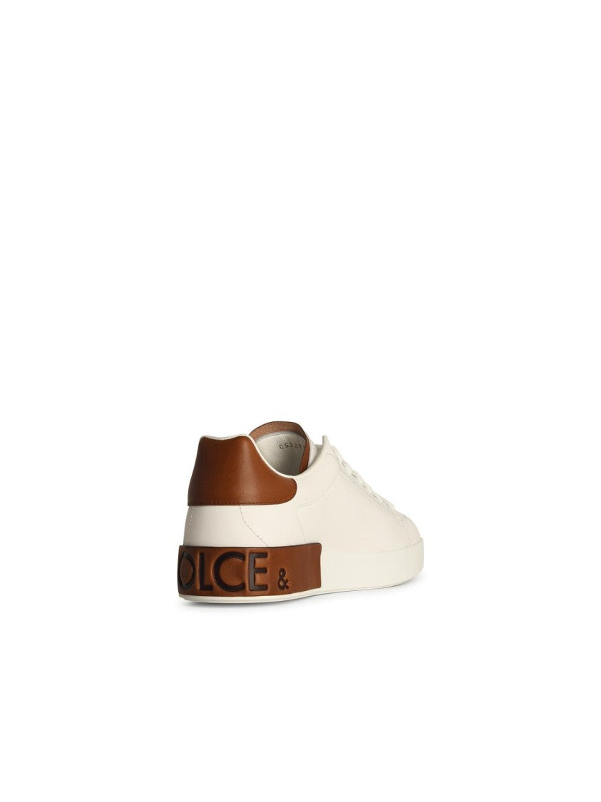 Dolce & Gabbana Portofino' White Leather Sneakers
