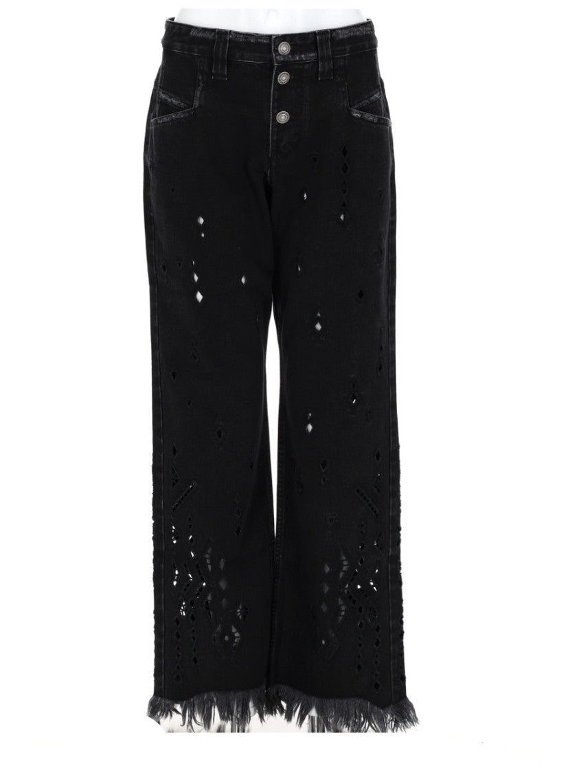 Isabel Marant Amia Cotton Wide-Leg Pants
