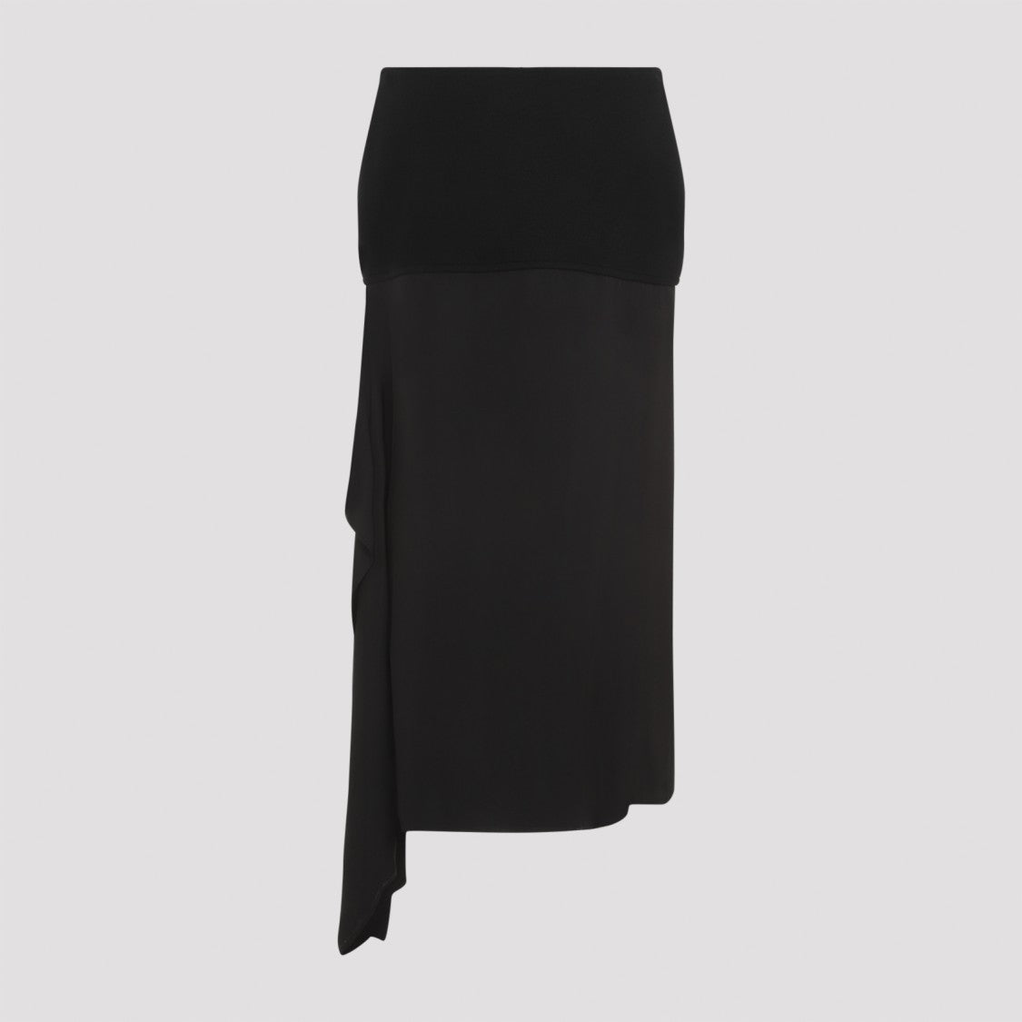 Jil Sander Wool Midi Skirt With Hem And Draping