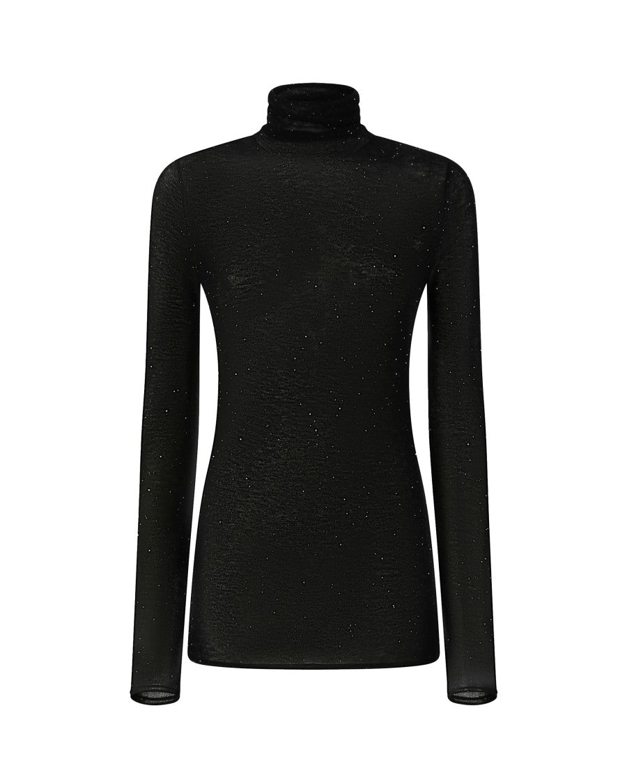 Pinko Black Micro Sequin Sweater