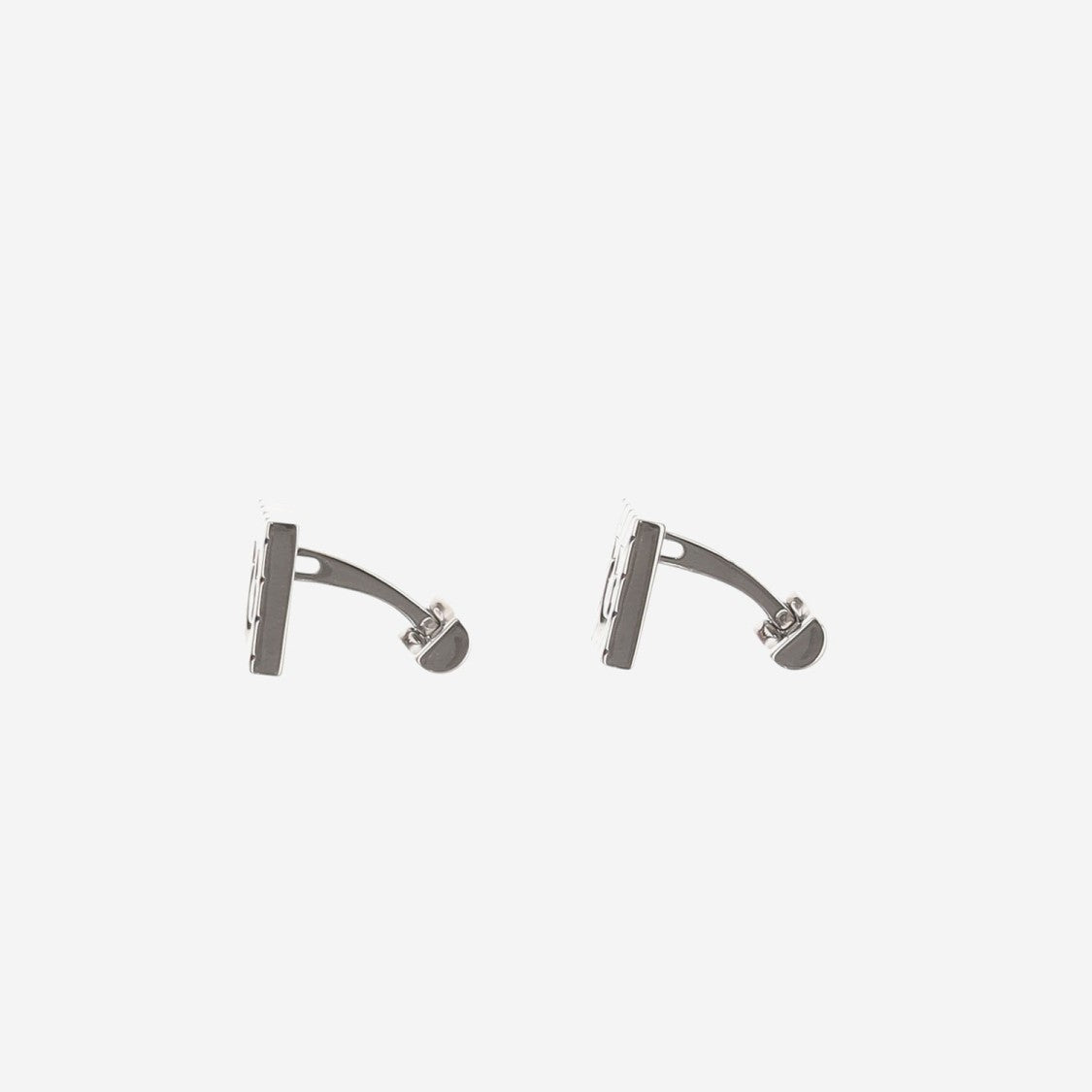 Salvatore Ferragamo Square-Shaped Brass Cufflinks With Horseshoe Emblem