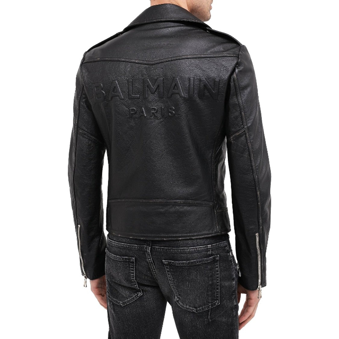 Balmain Black Leather Jacket