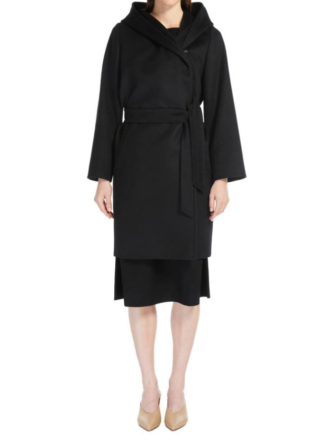 Max Mara Black Virgin Wool Short Coat