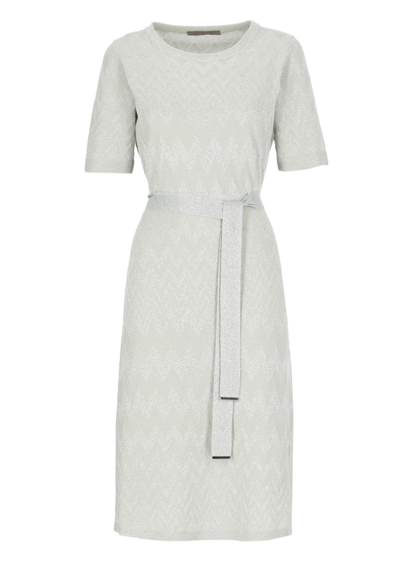 D. Exterior Green Cotton Blend Dress