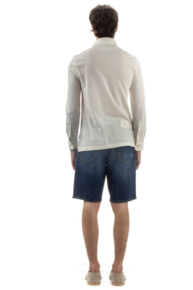 Ballantyne Cotton Piquet Long Sleeve Polo