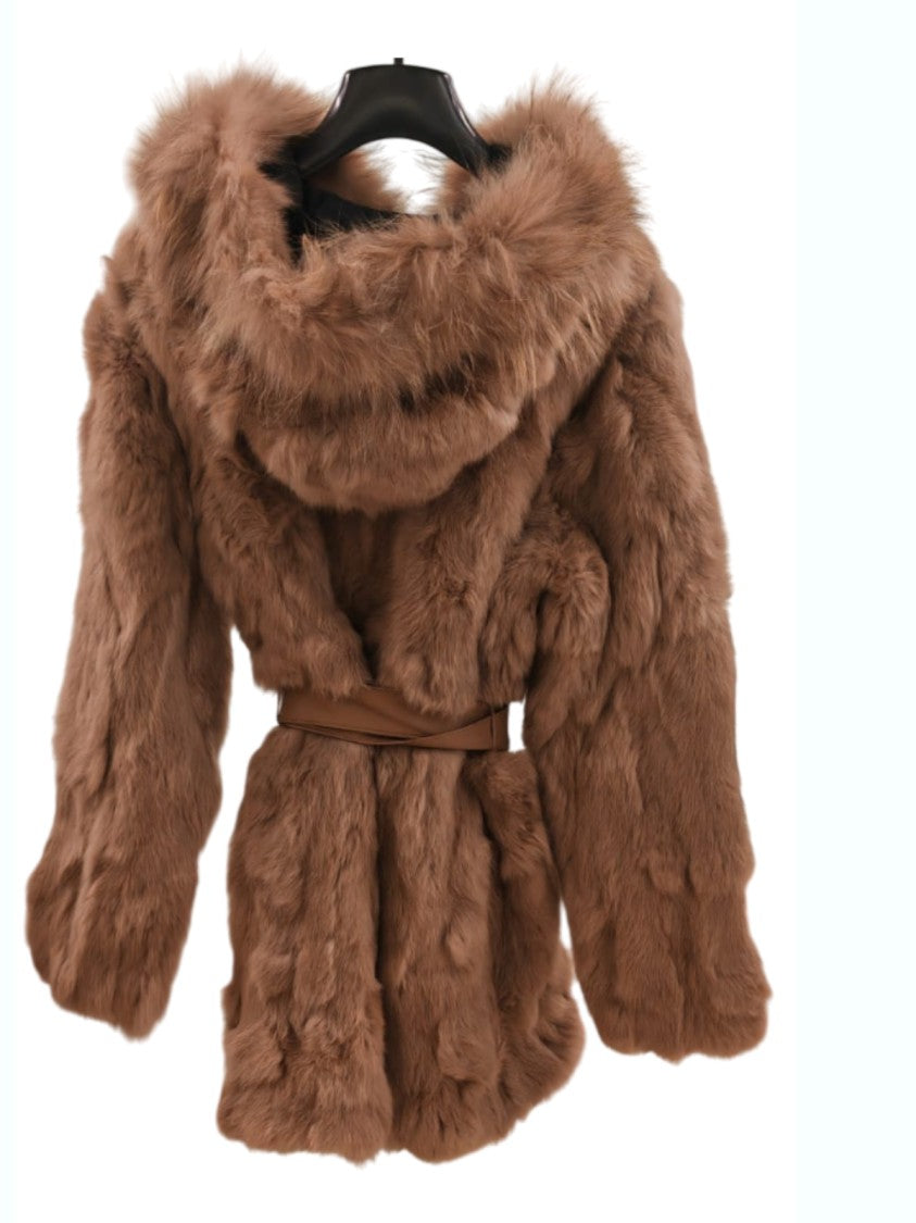 Mehran Plush Mid-Length Fur Coat