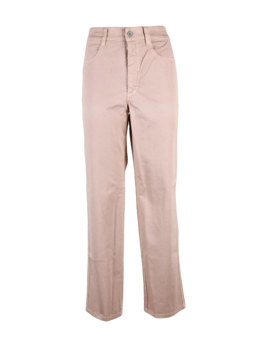 Barena Pink Mid-Rise Stretch Straight-Leg Jeans