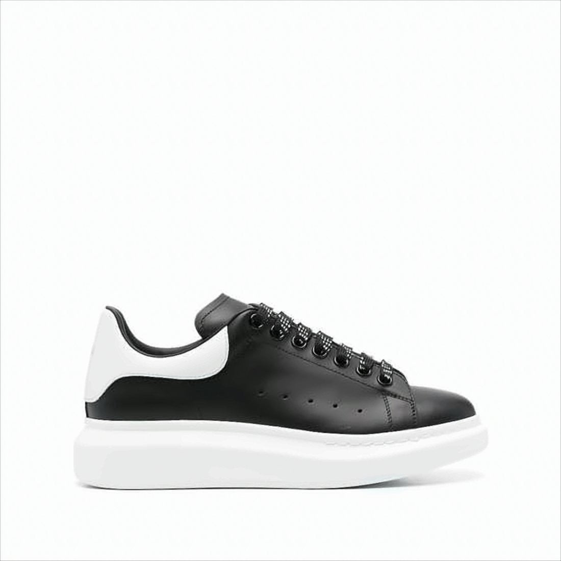 Alexander Mcqueen Black Calf Leather Sneakers