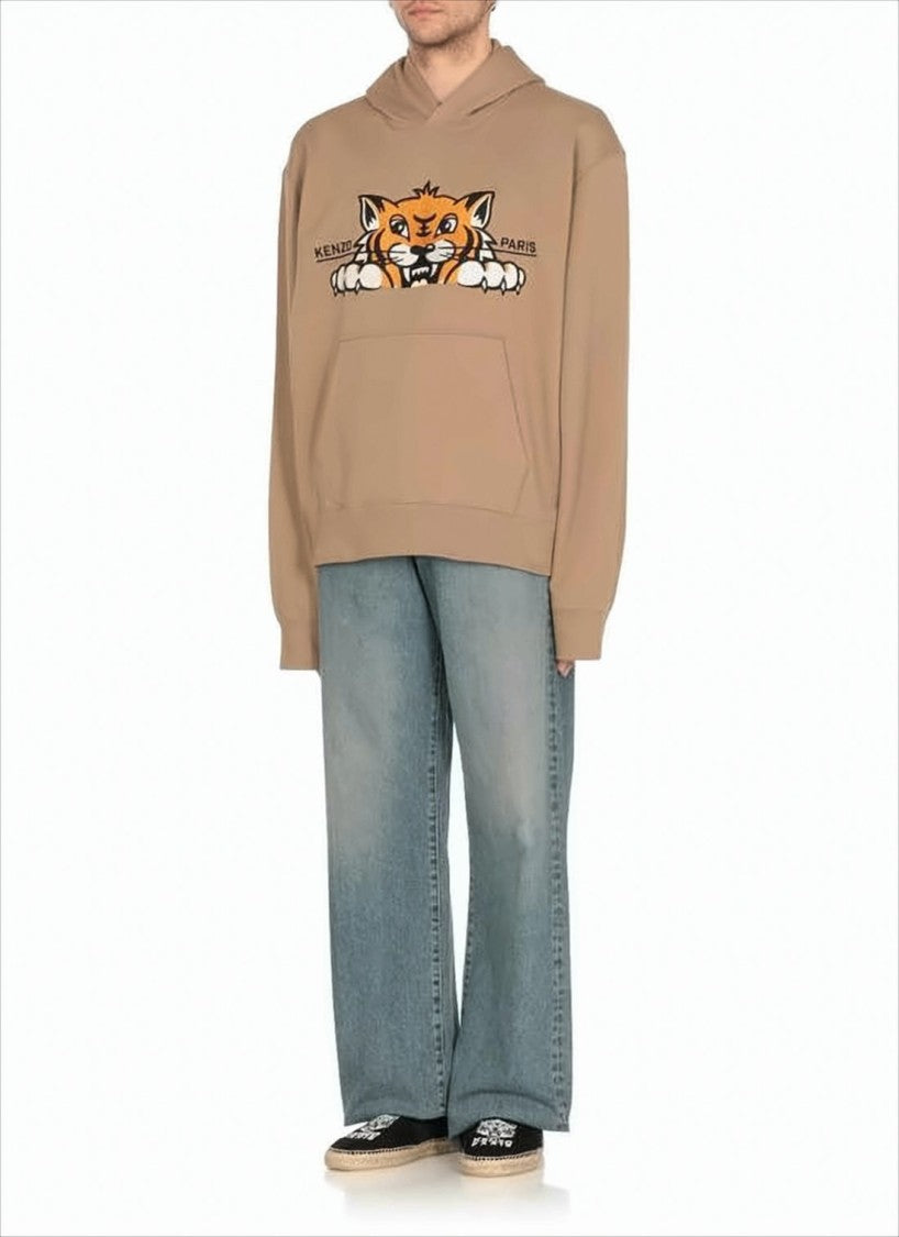 Kenzo Relaxed Fit Graphic Hoodie With Front Kangaroo Pocket