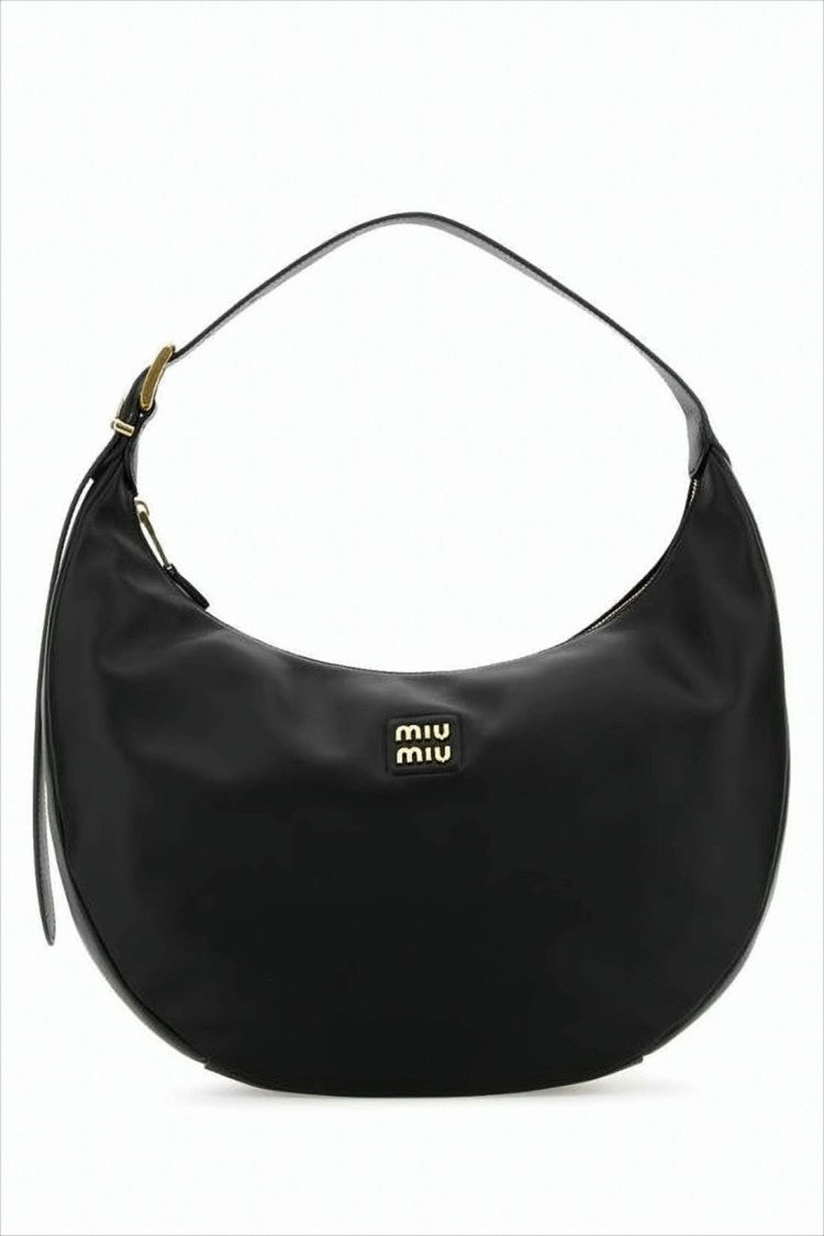 Miu Miu Crescent-Shaped Calf Leather Shoulder Bag