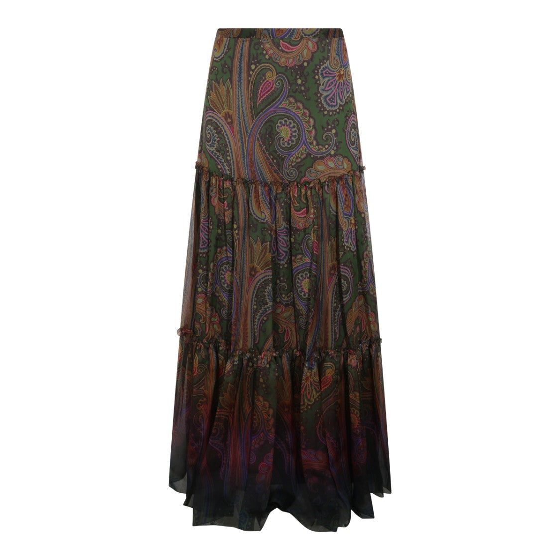 Etro Paisley Flowing Silhouette Long Maxi Skirt