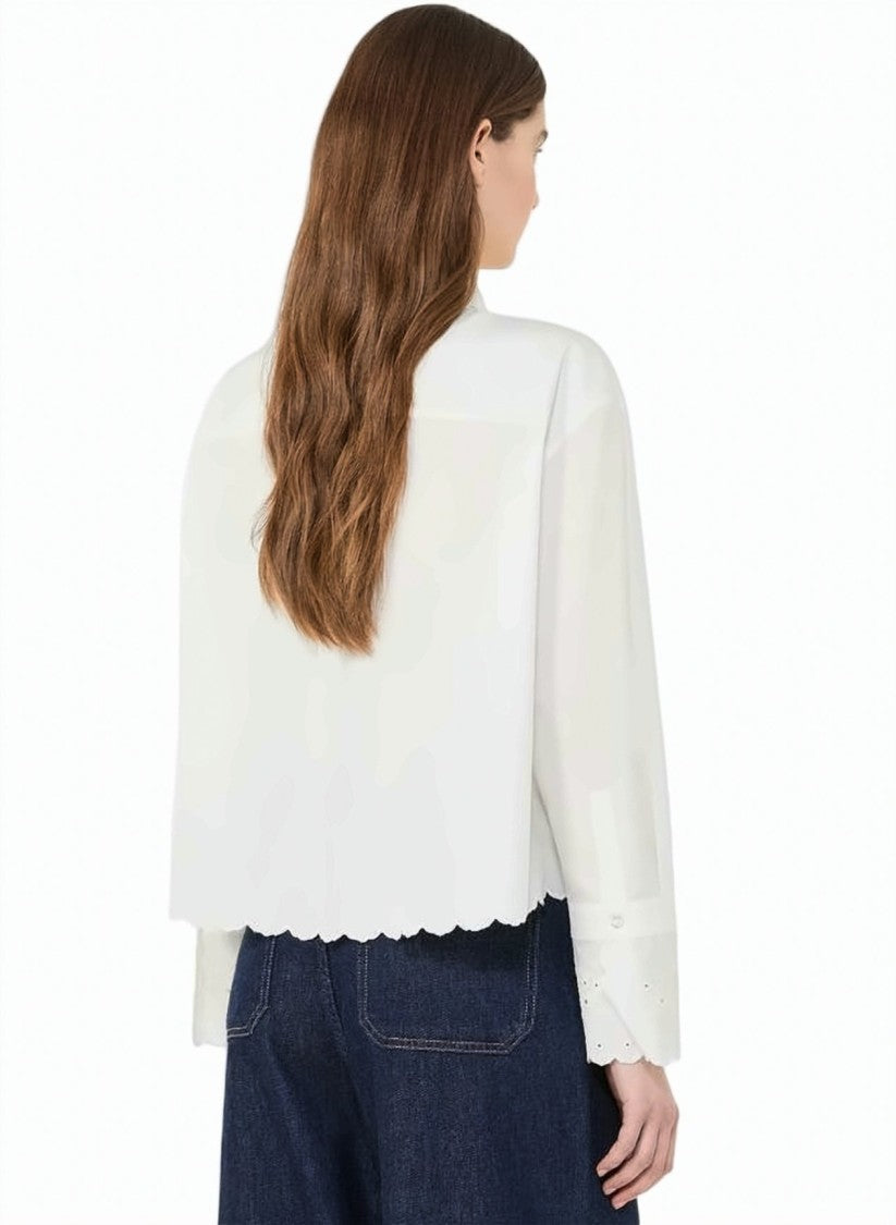 Weekend Cotton Poplin Lace Shirt