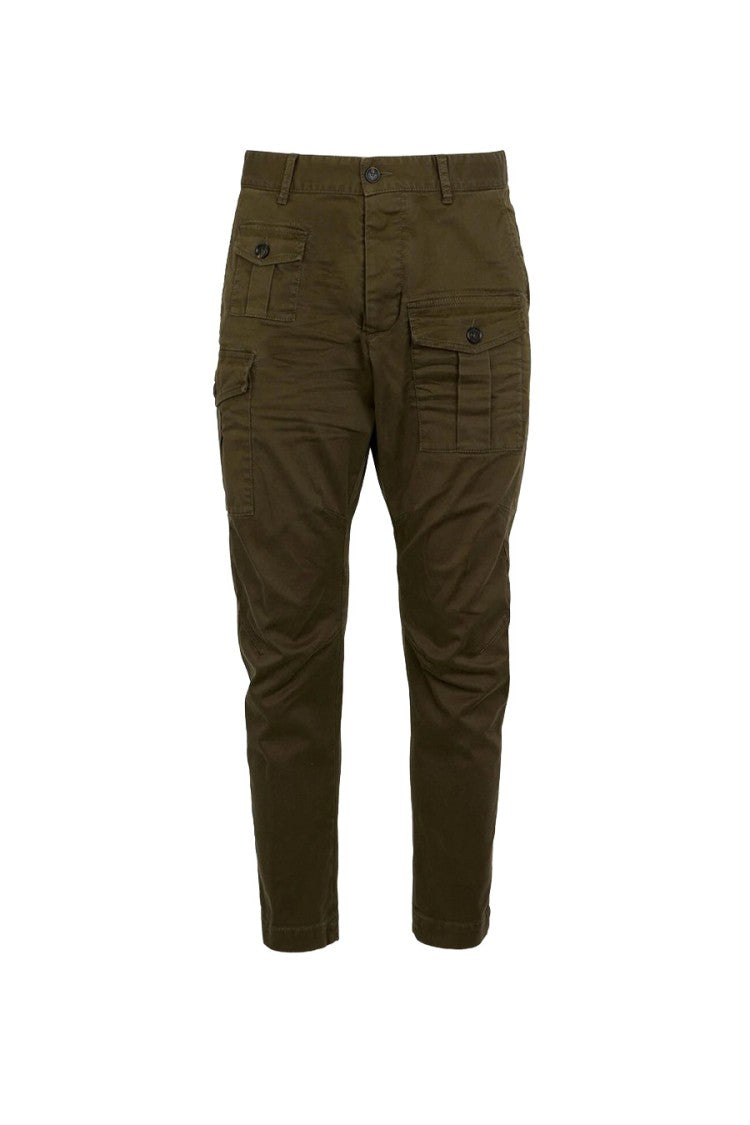 Dsquared2 Green Flap Pocket Cotton-Blend Cargo Pants