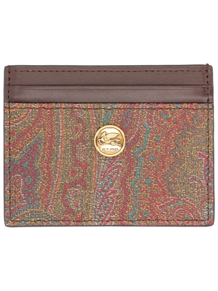 Etro Paisley Pattern Cotton-Blend Card Holder