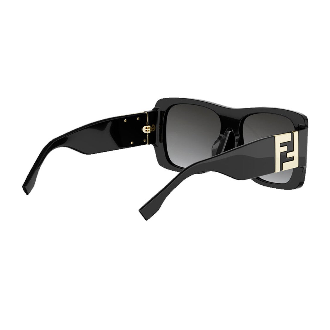 Fendi Black Forever Fendi Bold Rectangular Acetate Sunglasses