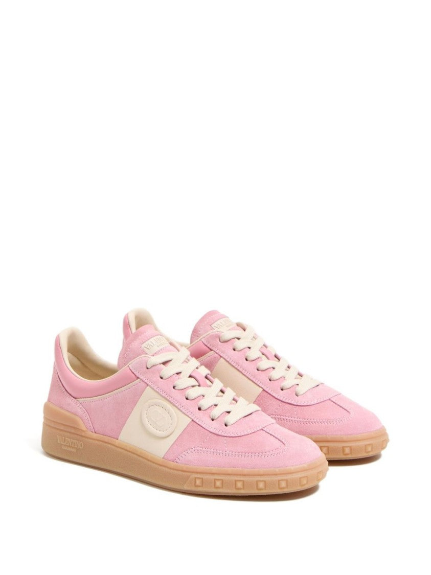 Valentino Garavani Suede Upper Flat Shoes With Cream Accents