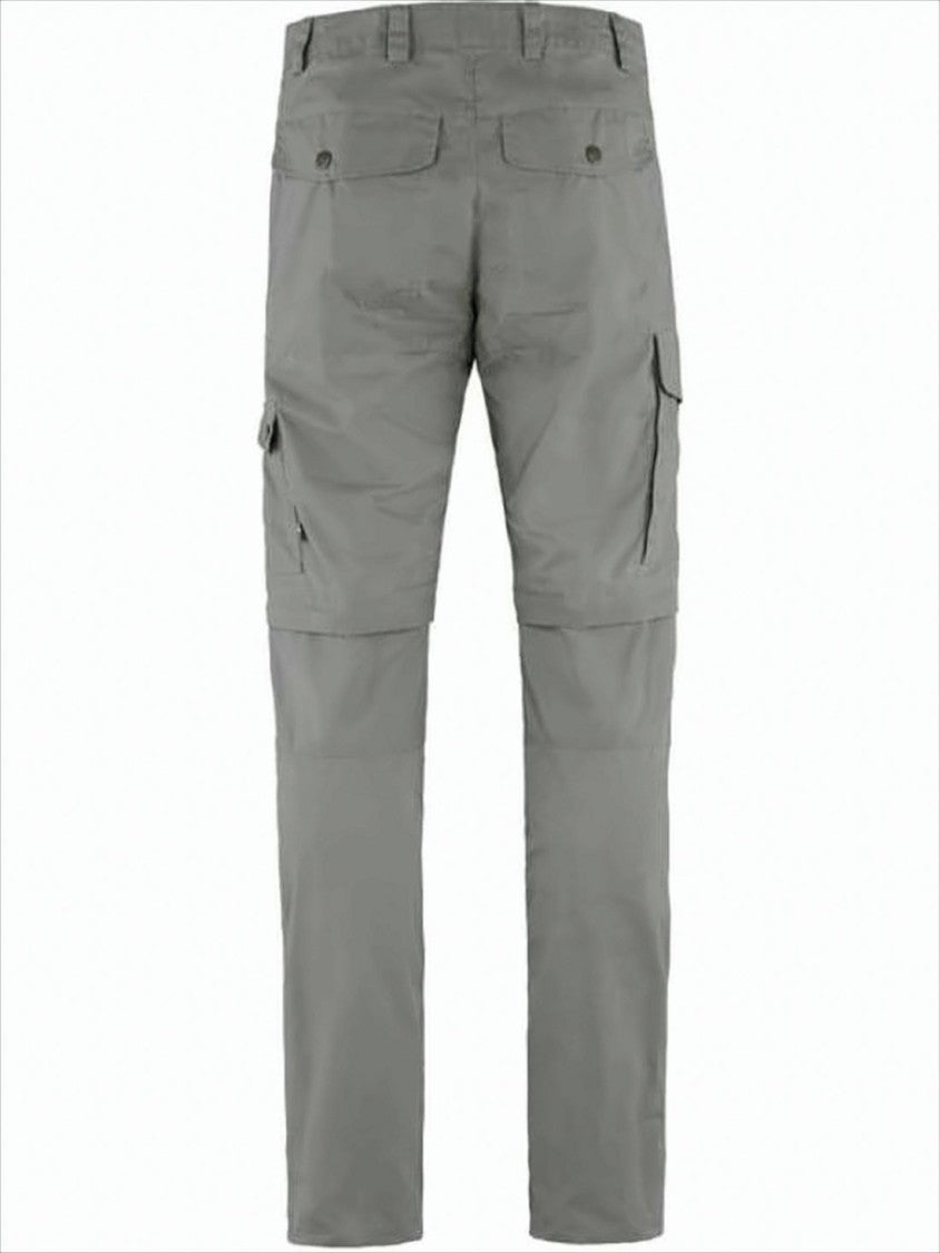 Fjallraven Kanken Durable Grey Straight Pants With Cargo Pockets And Reinforced Knees