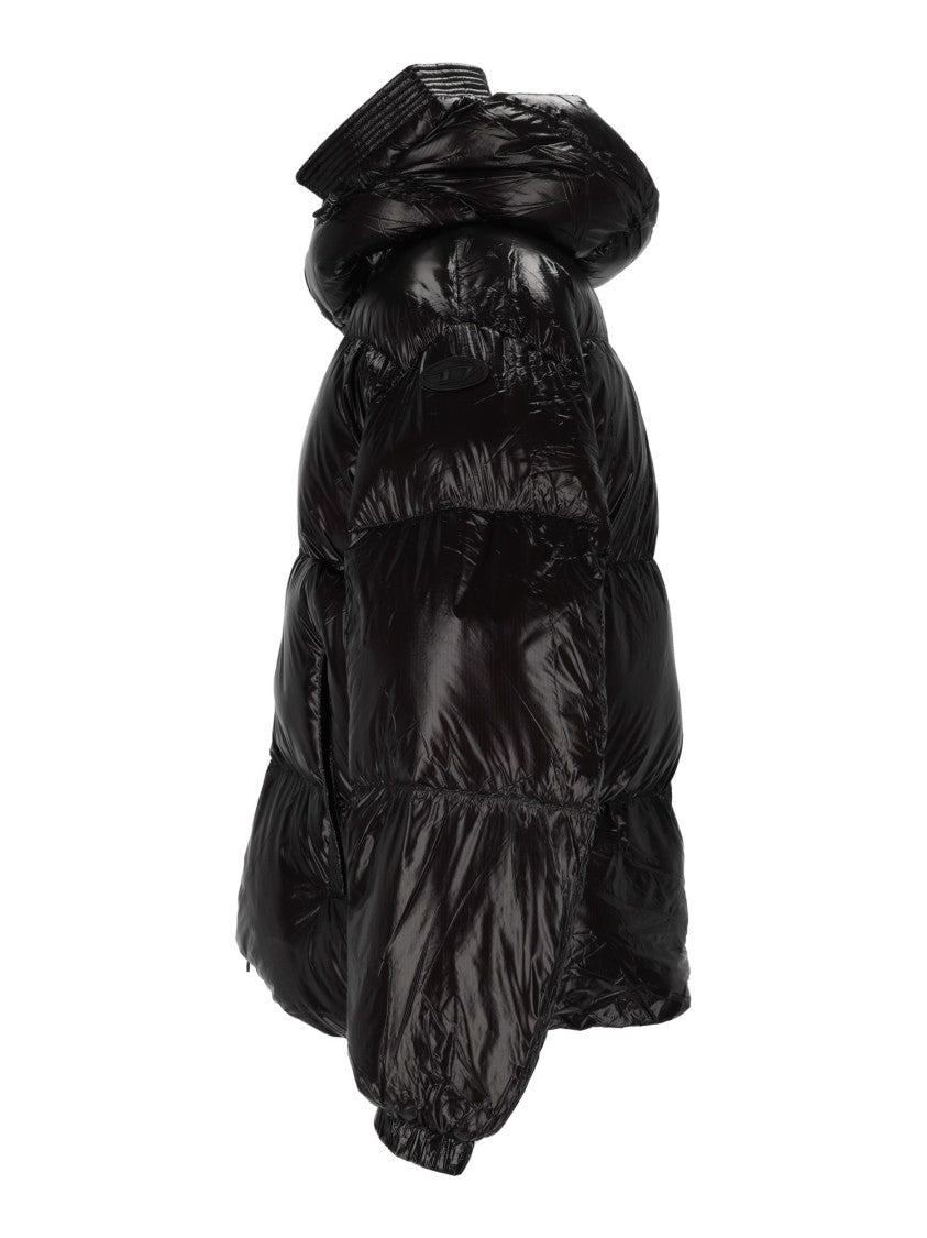 Diesel Glossy Quilted W-Rolfys-Wrd-Bkcp Down Jacket