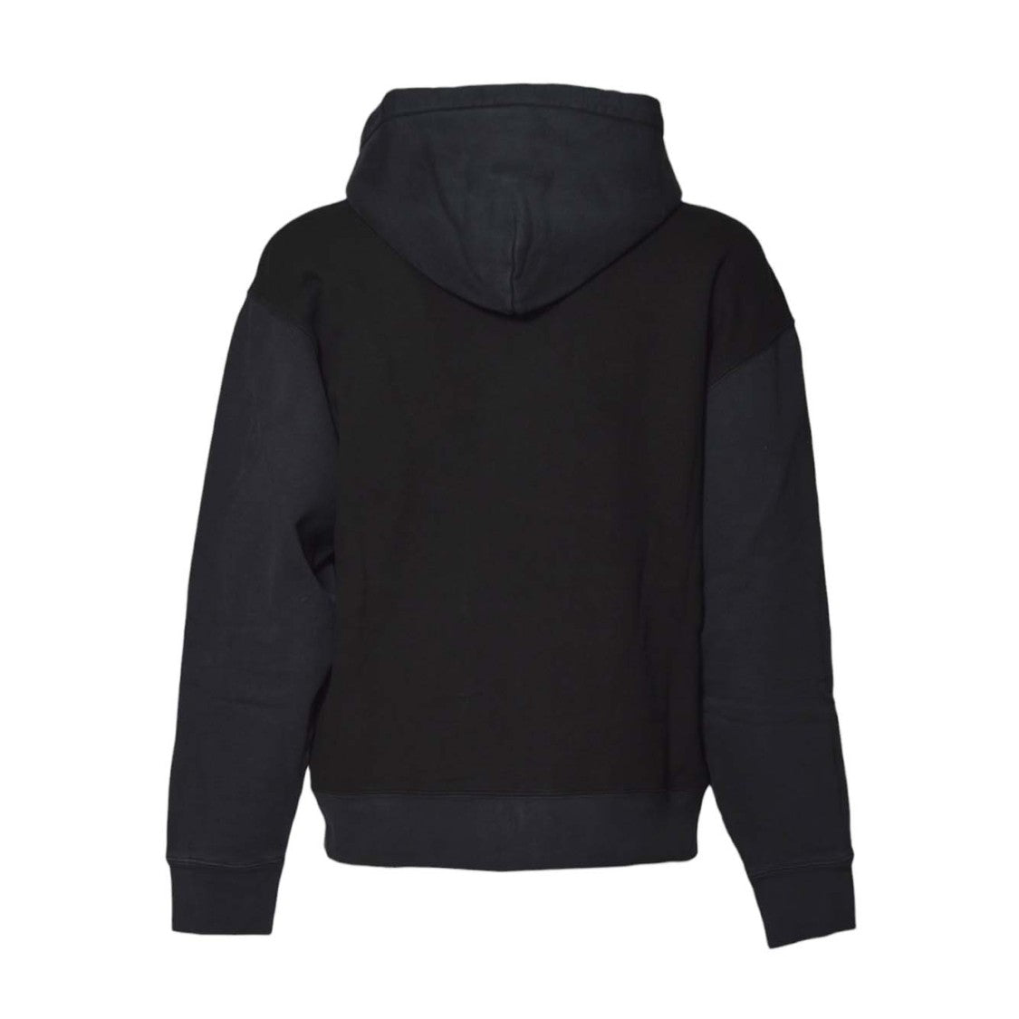 Our Legacy Color Block Black Zip-Up Hoodie With Drawstring Hood