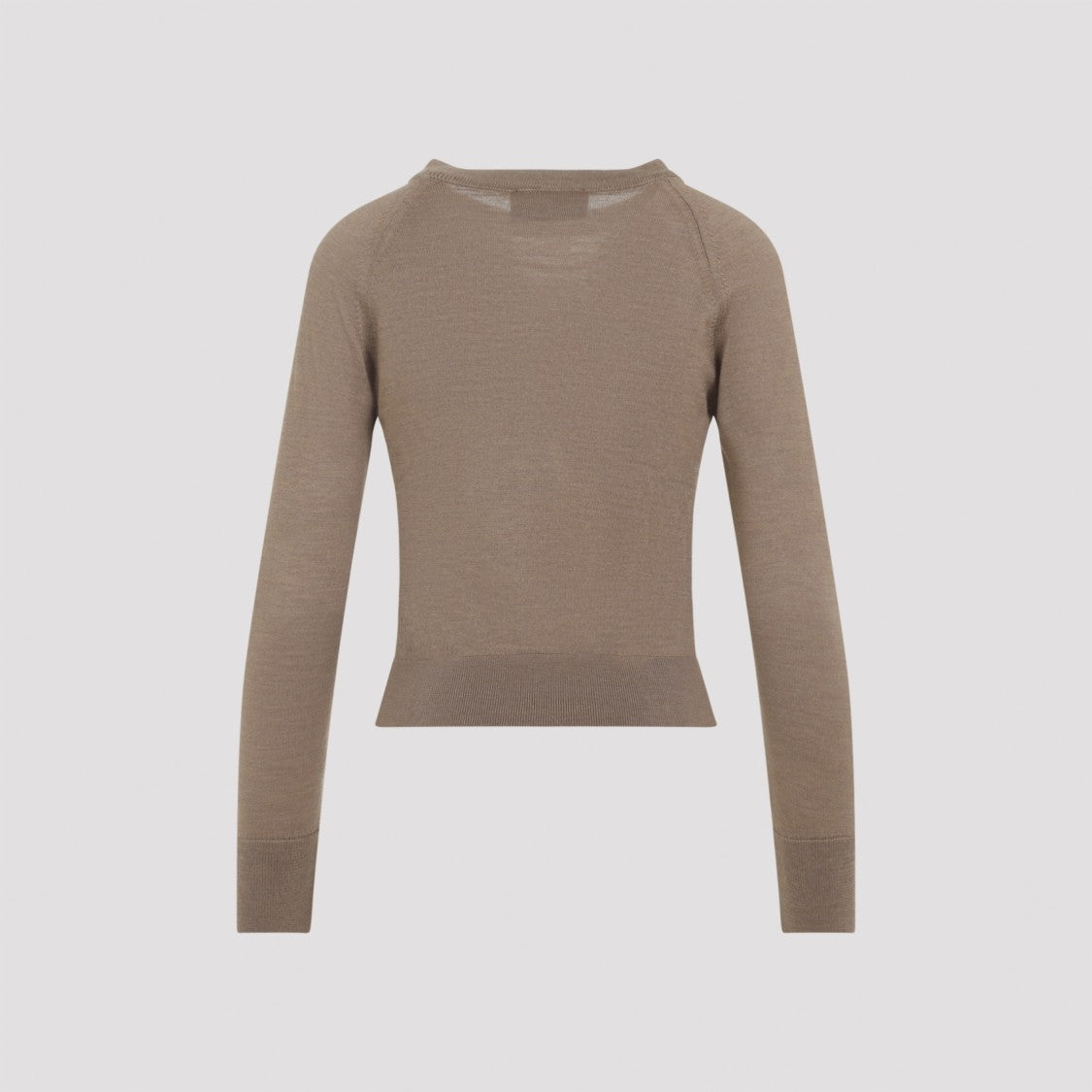 Simone Rocha Fitted Long-Sleeve Sweater With Pearl Accents And Ribbon Detail