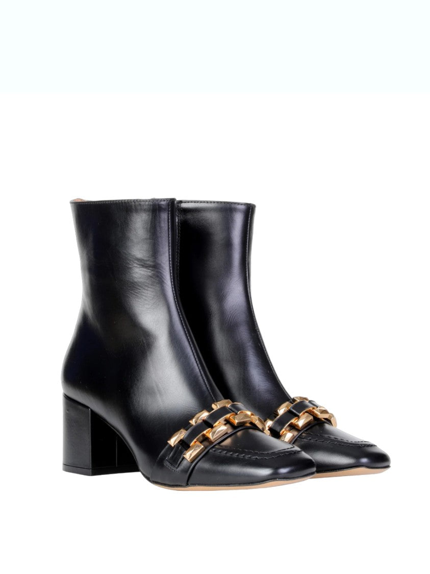Roberto Festa Avila Black Leather Ankle Boots