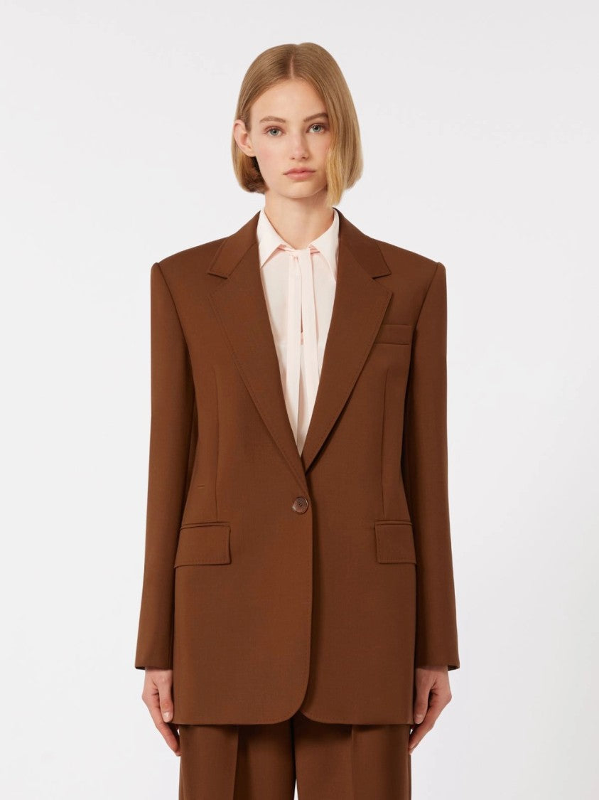 Max Mara Structured Tailored Blazer With Sharp Shoulders