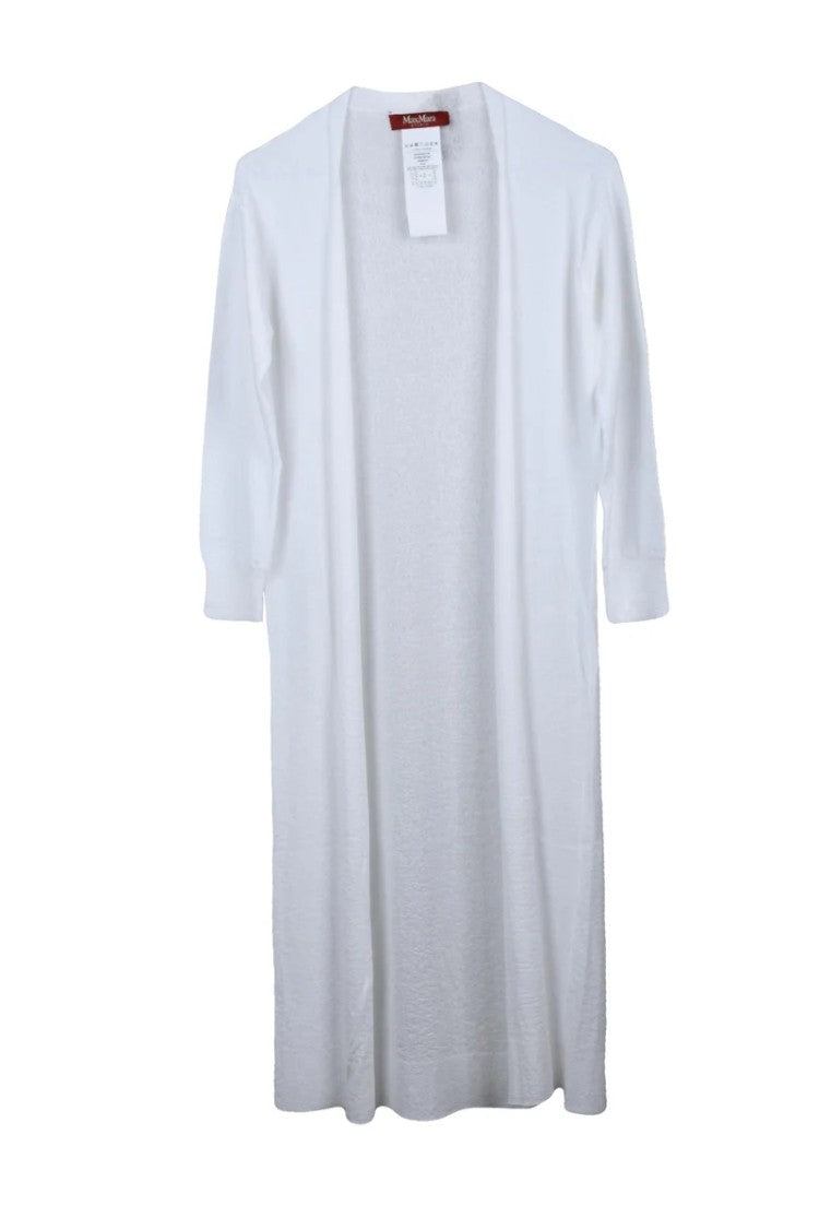 Max Mara Long Brushed Cardigan - White