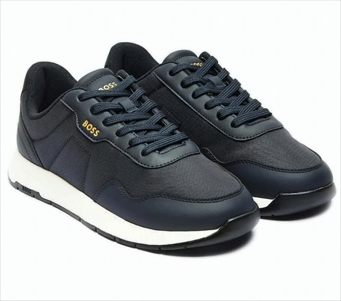 Hugo Boss Blue Sneakers With Smooth