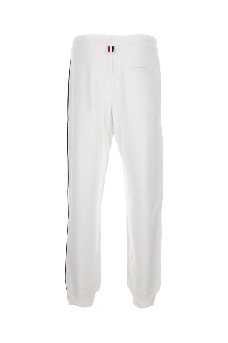 Thom Browne Sweatpants With Adjustable Drawstring And Contrasting Side Stripes