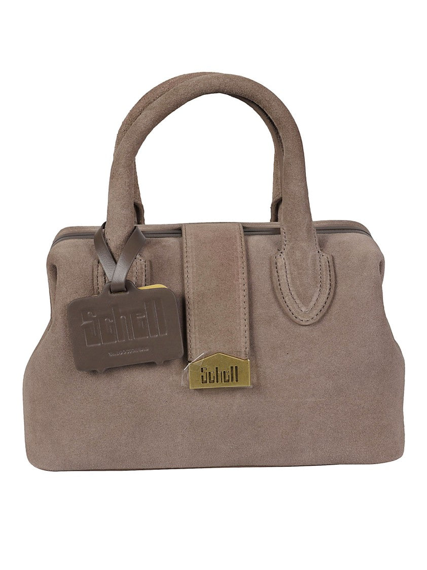 Schell 1865 Small Doctor Structured Taupe Leather Handbag