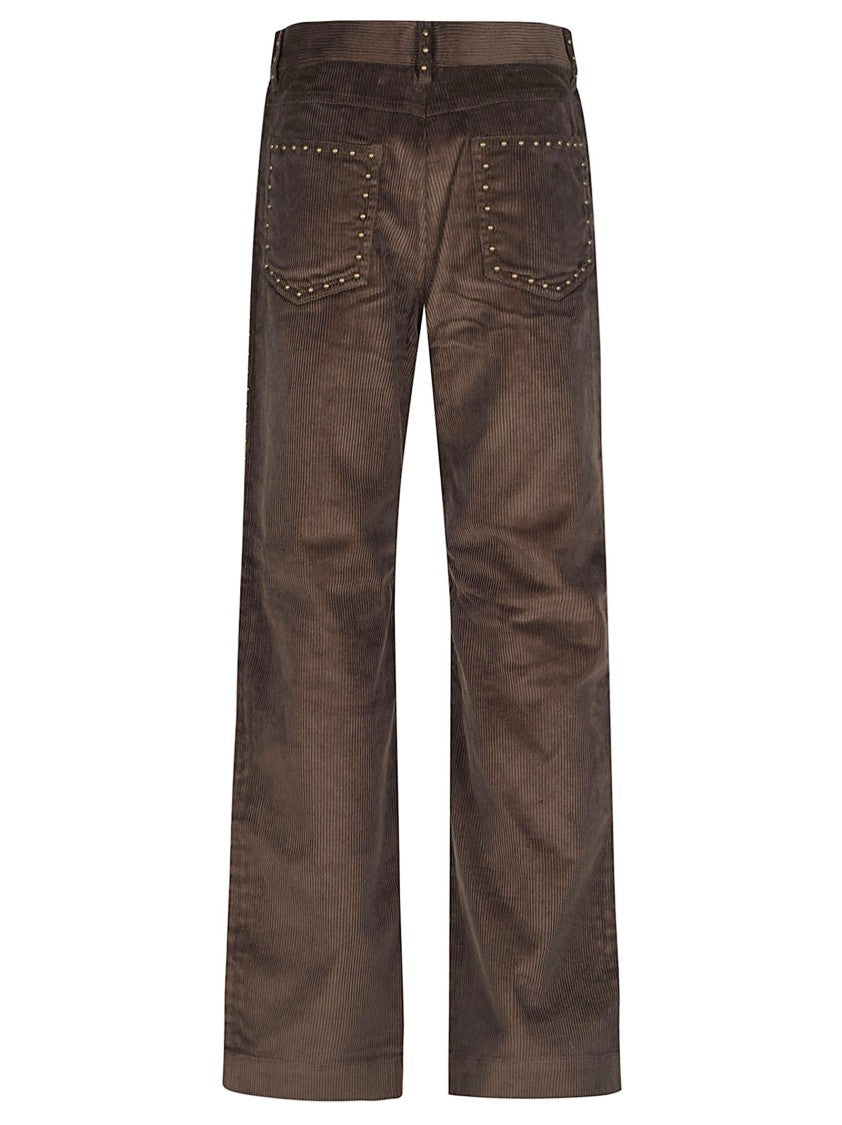 P.A.R.O.S.H. Connor Wide Leg Corduroy Cotton Wide-Leg Pants