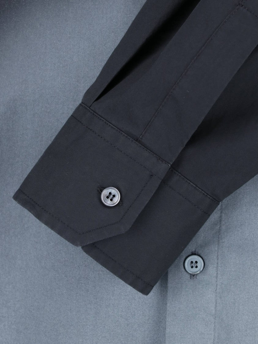 Mm6 By Maison Margiela Black Spray Print Cotton Logo Shirt