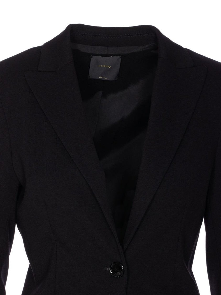 Pinko Tailored Black Jacket With Structured Shoulders
