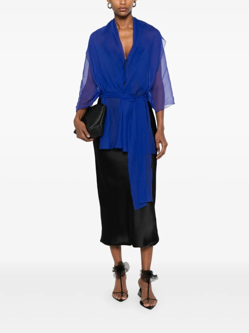 Alberta Ferretti Delicate Sheen Lightweight Foulard Scarf