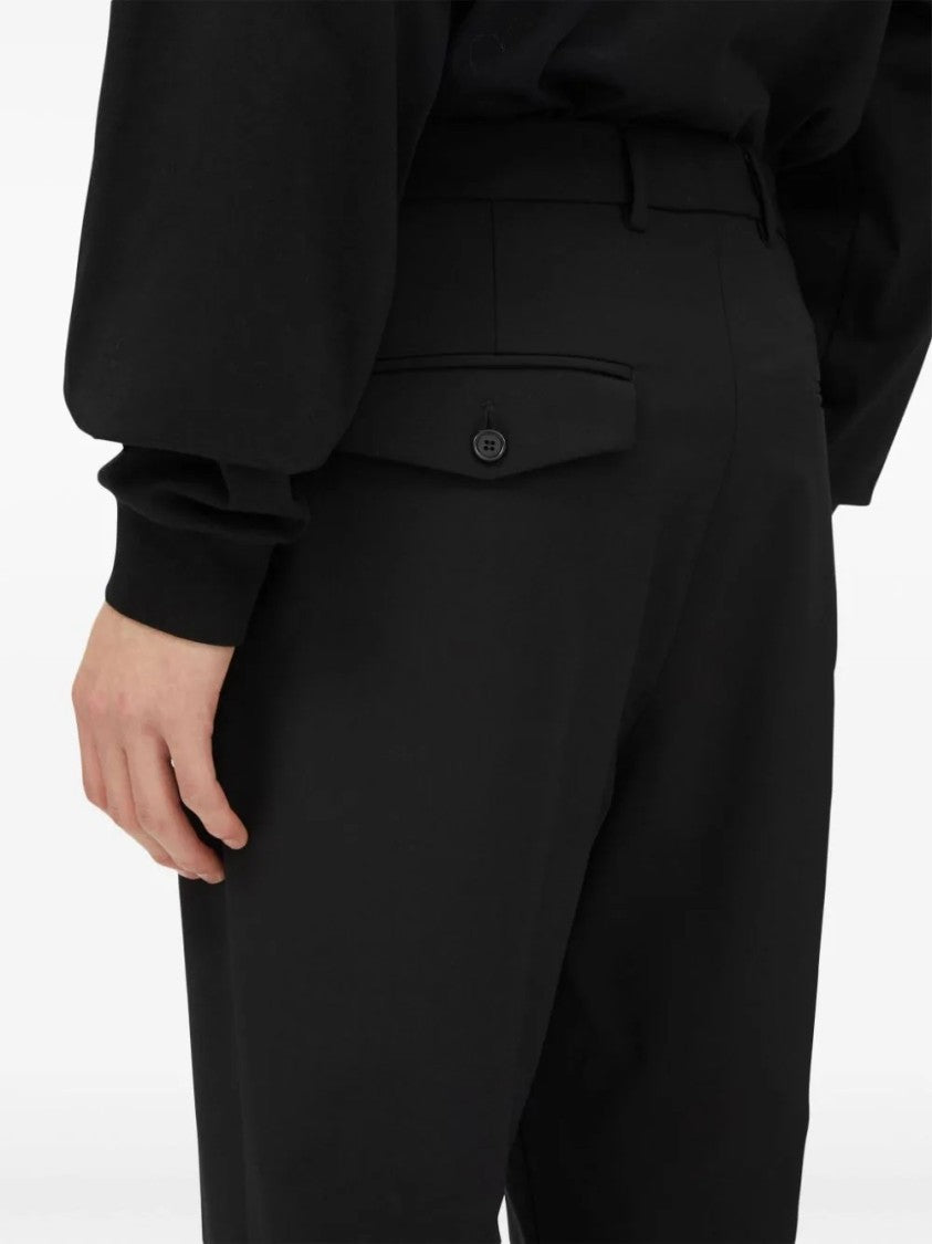 Msgm Straight-Leg Tailored Pants With Button Closure