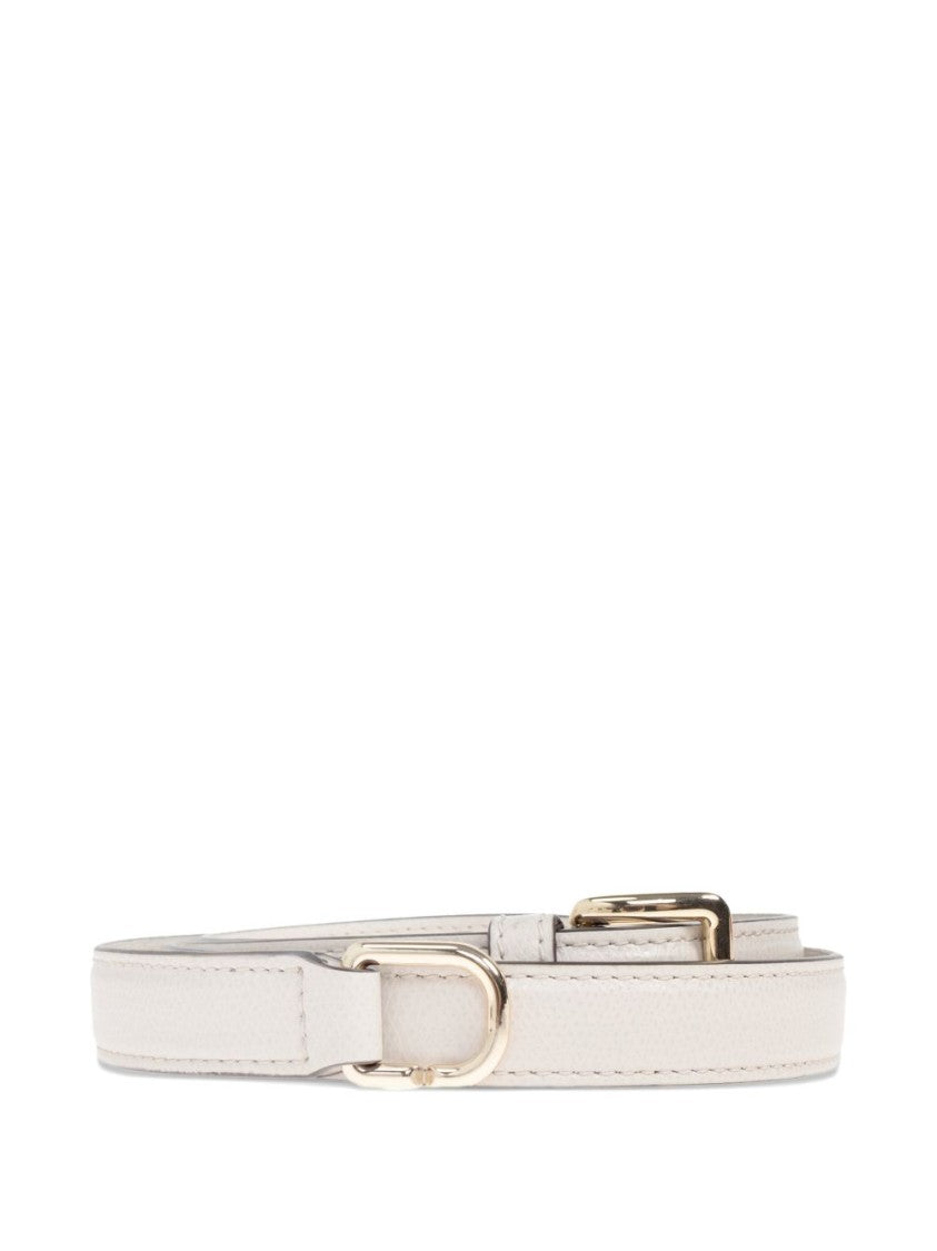 Furla Structured Handbag In Soft Off-White Leather