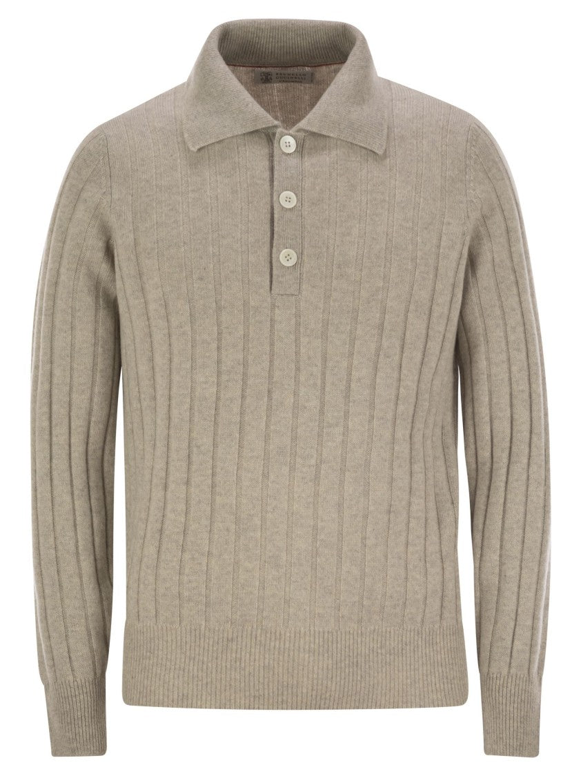 Brunello Cucinelli Cashmere Knit Polo Shirt